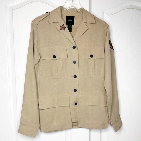 SMYTHE BELLOWS ARMY JACKET - STONE Size XS - Picture 4 of 7